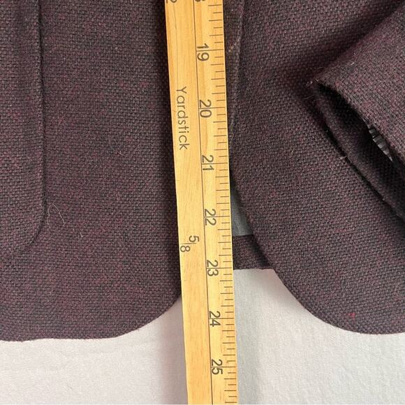 GAP Academy Blazer Women’s 10 Brick Red Wool Blend Tweed Schoolboy Cut Preppy - Picture 7 of 10